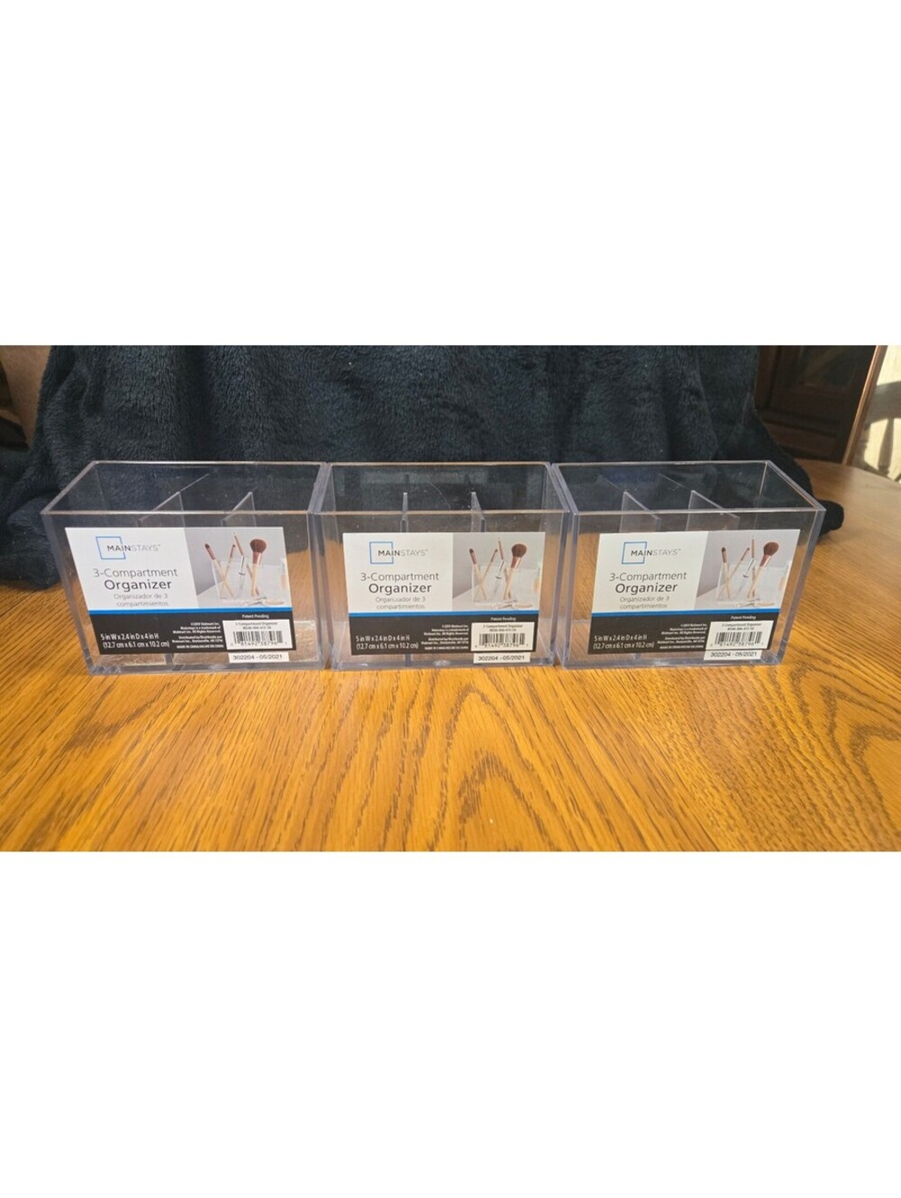 Mainstays 3-Compartment Clear Organizer